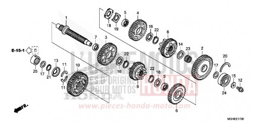 TRANSMISSION (VFR1200XD/XDA/XDL/XDS) (COUNTERSHAFT) VFR1200XDE de 2014